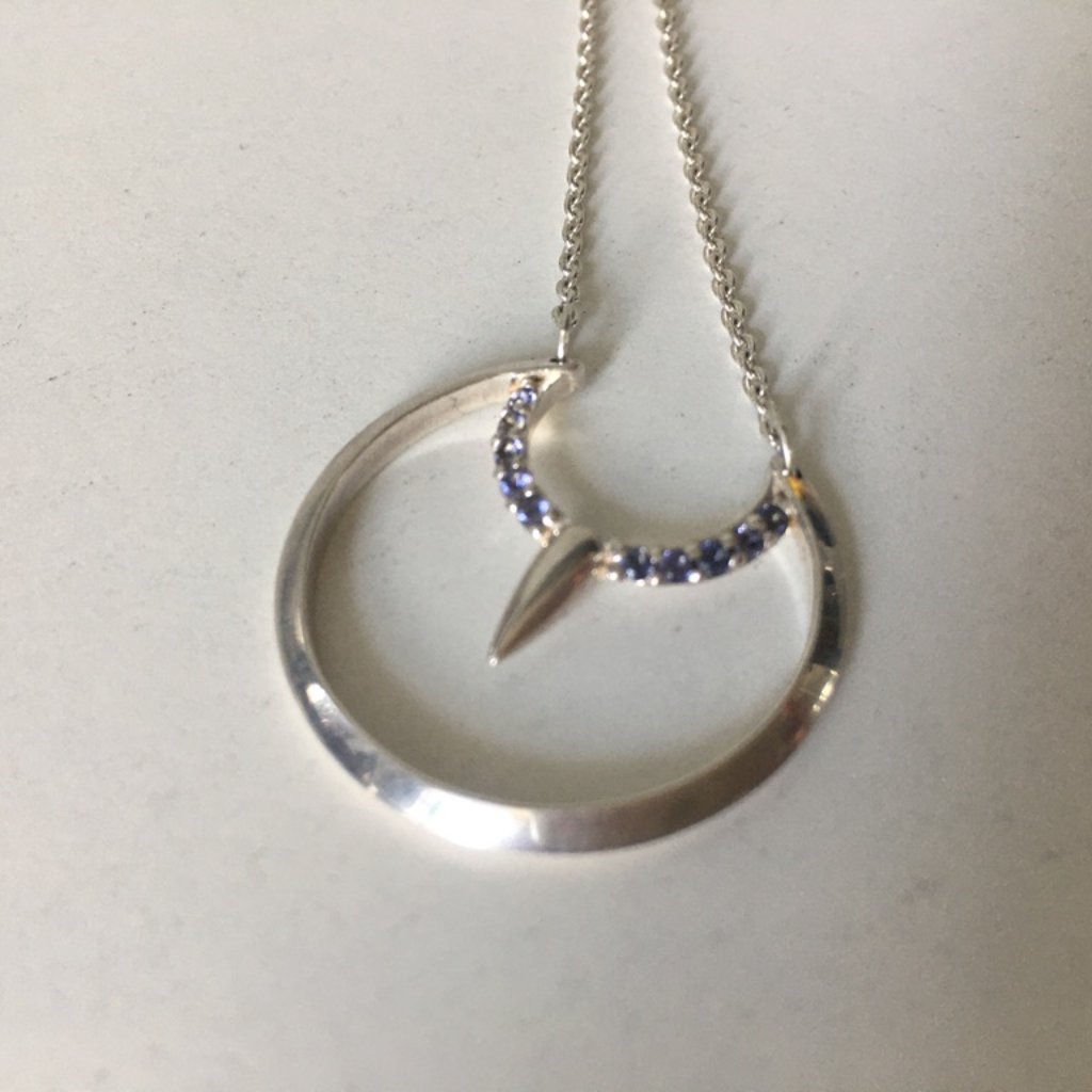 Pamela Love Sterling Silver Necklace With Iolite